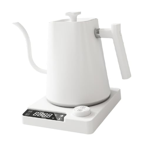 Pitycbo Elektrischer Kaffeekessel Aufgusskessel Schwanenhalskessel Edelstahlkessel mit 900ML Fassungsvermögen Und Praktischer Warmhaltefunktion für Die von Pitycbo