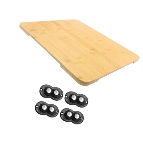 Pitycbo Kaffeemaschine Schieberegler Beweglicher Schieberegler Maker Ausziehfach Kaffee Maschine Schiebesockel für Mixer, Holzfarbe von Pitycbo