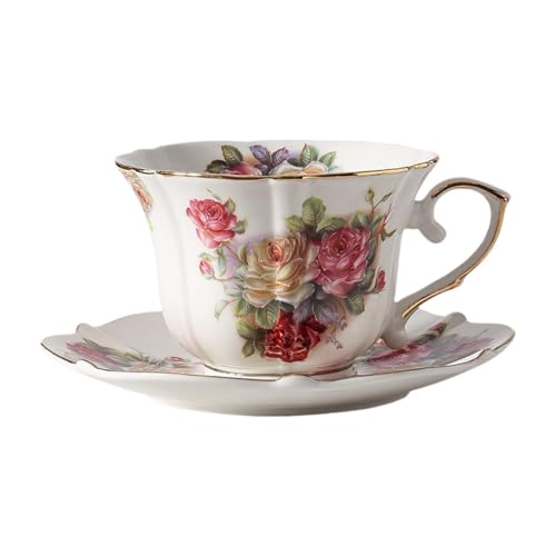 Pitycbo Kaffeetasse, Latte Milch Saft Teetasse Und Untertassen Set für Nachmittagstee, Büro, Zuhause Oder Den Heimgebrauch von Pitycbo
