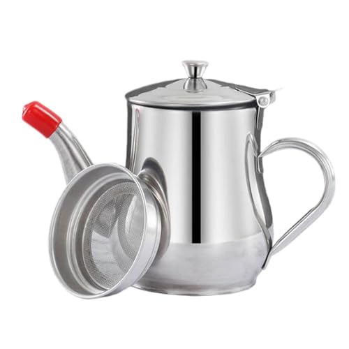 Pitycbo Öltopf Spenderkrug, Krug mit Feinmaschigem Sieb, Ölsiebbehälter, Behälter Zum Aufbewahren von Braten zu Hause, 24oz von Pitycbo