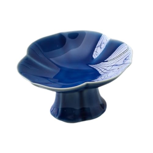 Pitycbo Obst Platte Footed Dessert Display Stand Snack Tablett für Küche Zähler Hause, Blau von Pitycbo