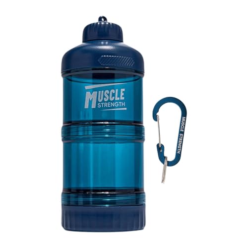 Pitycbo Protein Pulverbehälter Vorratsbox Proteinpulverbehälter Tragbarer Spender mit Karabiner Aus PC Material für Fitness Training Sport Unterwegs, Blau Pitycbo Protein Pulverbehälter Vorratsbox Proteinpulverbehälter Tragbarer Spender mit Karabiner Aus PC Material für Fitness Training Sport Unterwegs, Blau von Pitycbo