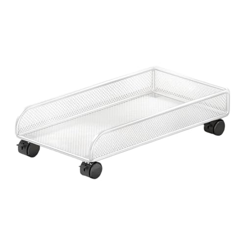 Pitycbo Rollbarer Aufbewahrungskorb, Badezimmer Organizer, Strapazierfähiges Aufbewahrungsregal unter Dem Schrank, Organizer für Schlafzimmer, Wohnheim, Küche, White S von Pitycbo