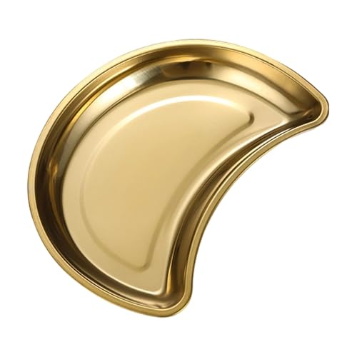 Pitycbo Serviertablett Edelstahl Mondform Frühstücksteller Snackteller Obstplatte Speiseplatte für Restaurants Cafés Büro Zuhause, Gold Pitycbo Serviertablett Edelstahl Mondform Frühstücksteller Snackteller Obstplatte Speiseplatte für Restaurants Cafés Büro Zuhause, Gold von Pitycbo