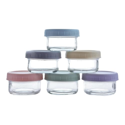 Pitycbo Set mit 6 Durchsichtigen Glasbehältern, Mehrzweck Lebensmittelbehälter für Salatdressing, Sauce Und Selbstgemachtes von Pitycbo