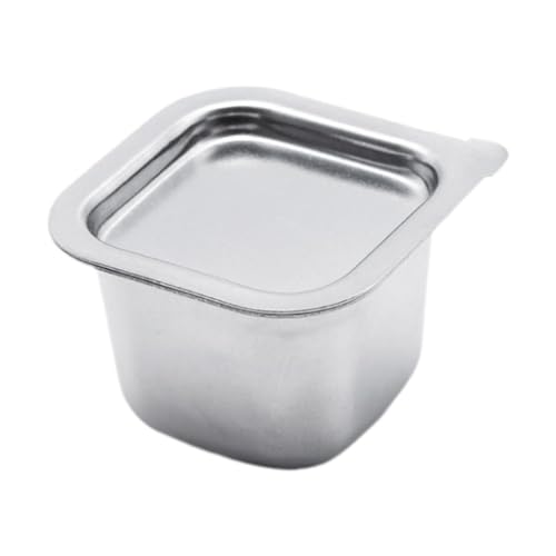 Pitycbo Tablett Aus Edelstahl, Auslaufsicher, für Küchen, Einfaches Lösen, mit Deckel, für Knoblauchbutterpaste von Pitycbo