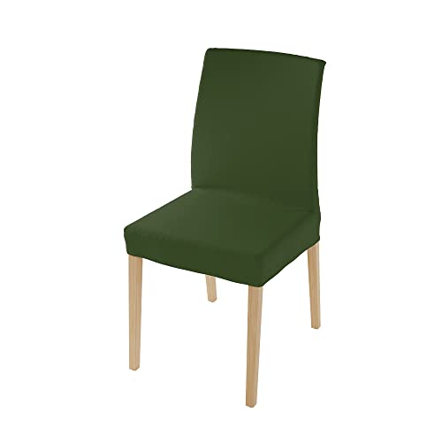 Italian Bed Linen Più Bello Bielastische Stuhlüberzüge Set, dunkel grün (2 Stücke), Polyester, Standard von Italian Bed Linen