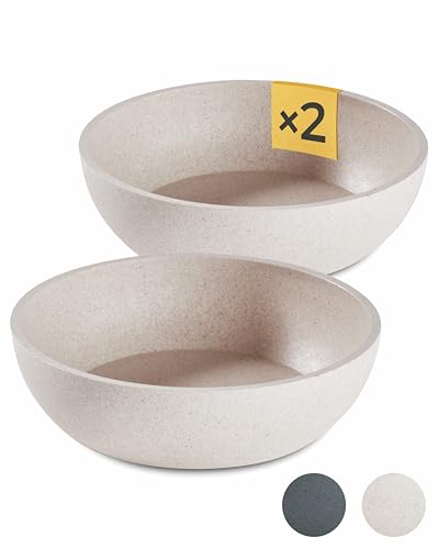PiuPet® Futternapf und Wassernapf für Hunde - 2 x 1,6L - Beige - Spülmaschinenfest - 21,5cm Durchmesser - Für Große Hunde von PiuPet