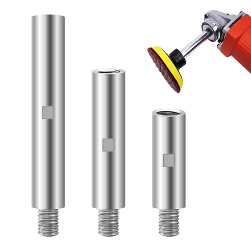 Piuluvor® 3 Stück Winkelschleifer Verlängerung M14 Verlängerung Schaft Poliermaschine Verlängerung 75mm/100mm/140mm Rotationsverlängerungswelle Winkelschleifer Verlängerungsstange von Piuluvor