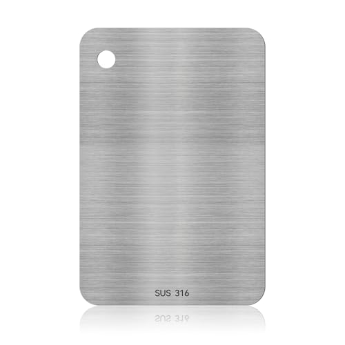 Piuluvor® Titan Schneidebrett, S316 Schneidebrett Edelstahl Cutting Board Doppelseitiges Lebensmittel Grade Küchenbrett für Fleisch Gemüse Obst (30 × 20cm) von Piuluvor