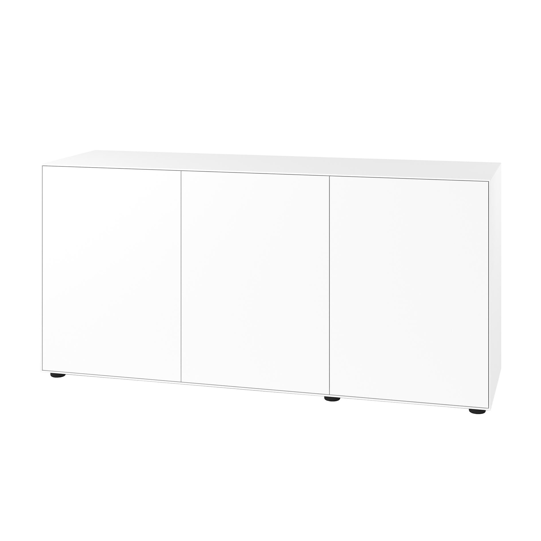 Piure - Nex Pur Box Sideboard 160x75x48cm - weiß RAL 9016/MDF matt lackiert/mit Gleitfüßen H 2,5cm von Piure