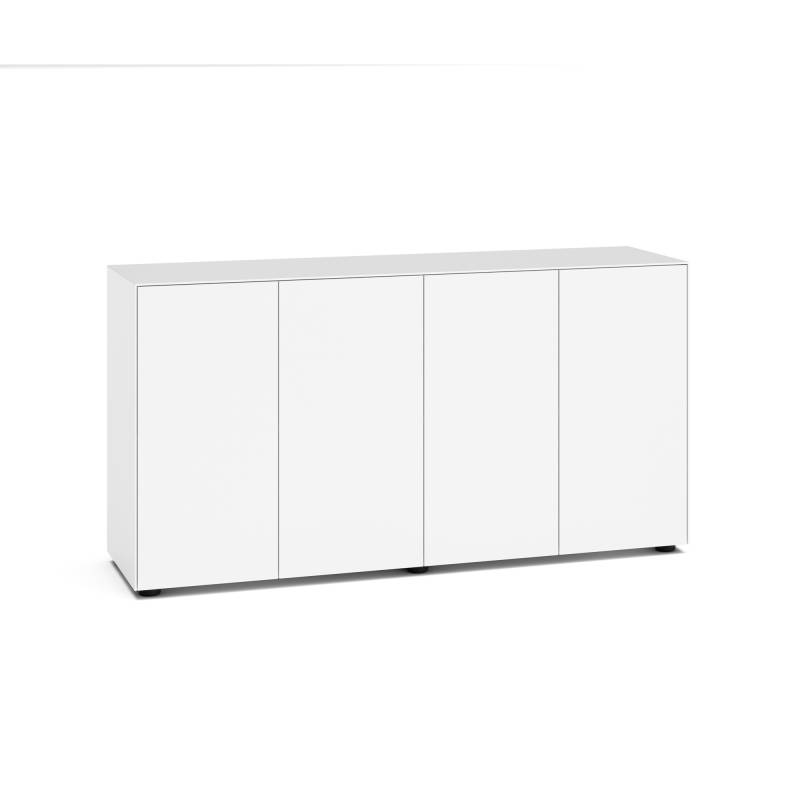 Piure - Nex Pur Office Türbox 150x40x75cm - weiß RAL 9016/MDF matt lackiert/mit Gleitfüßen H 3cm/2x Fachboden von Piure