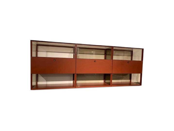 Piure Regal Raumteiler-Regal Mesh 3-teilig Mattlack Grau Rot Piure Regal Raumteiler-Regal Mesh 3-teilig Mattlack Grau Rot von Piure