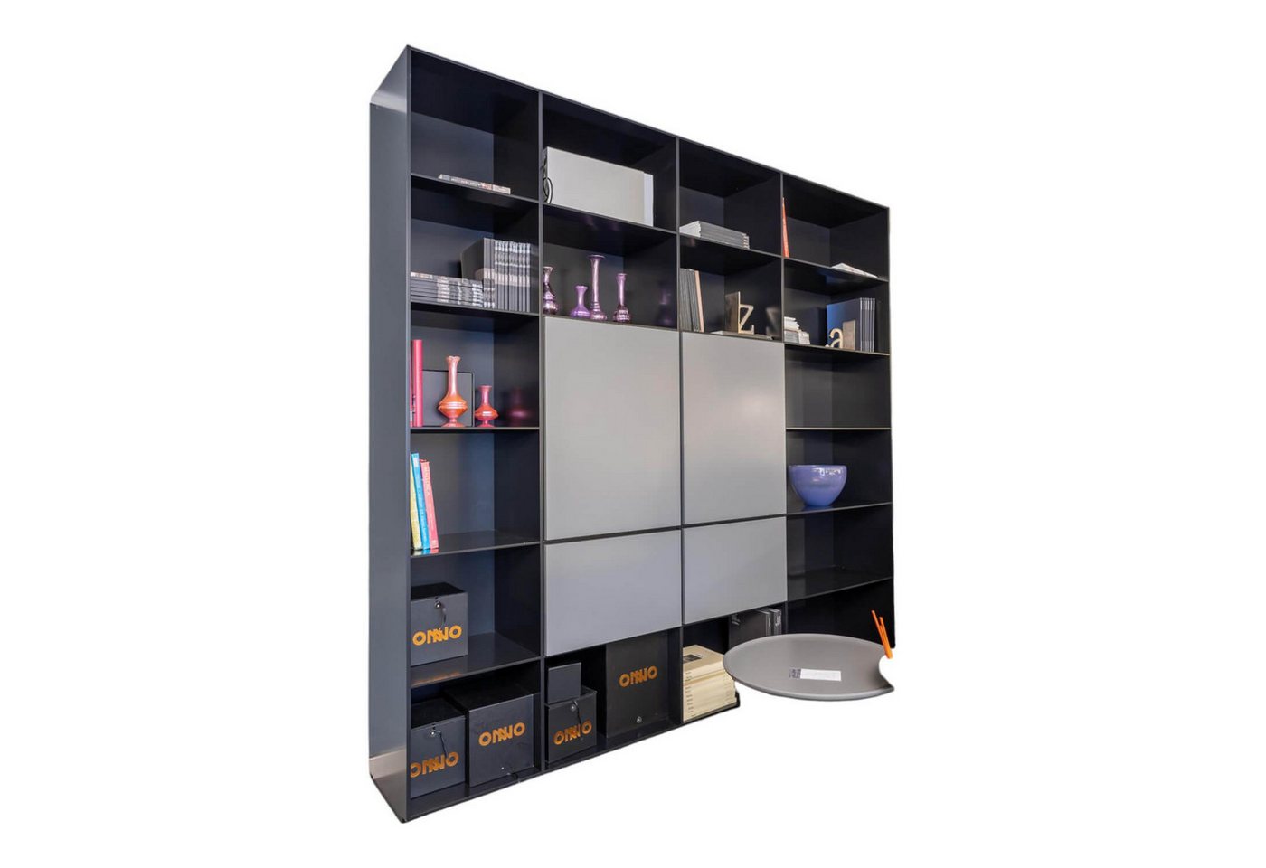 Piure Regal Regal Nex Pur Box Stehend Lack Matt Schwarz Und Lack Matt Grau Piure Regal Regal Nex Pur Box Stehend Lack Matt Schwarz Und Lack Matt Grau von Piure