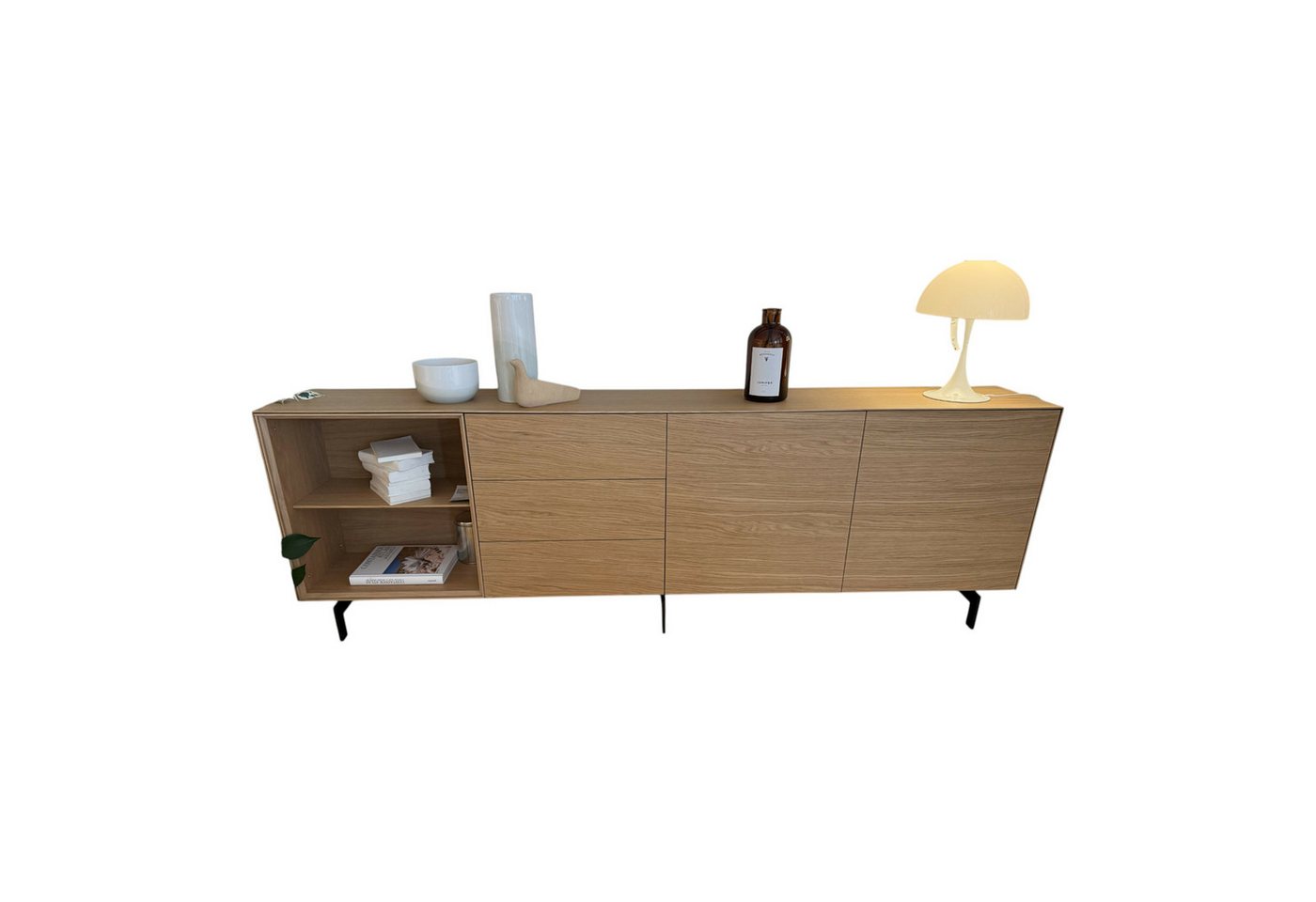 Piure Sideboard Sideboard Nex Eiche mit 2 Drehtüren Innen P51 Cool Grey Piure Sideboard Sideboard Nex Eiche mit 2 Drehtüren Innen P51 Cool Grey von Piure