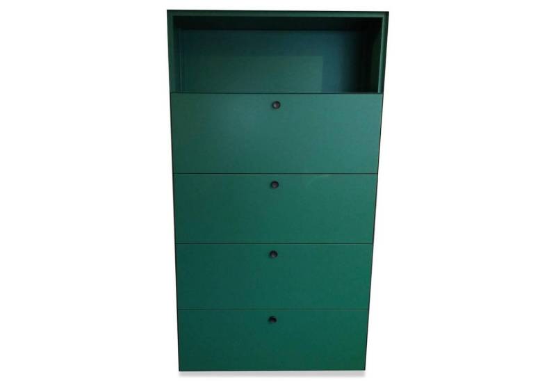 Piure Standvitrine Highboard Mesh Sea Green Mattlack von Piure