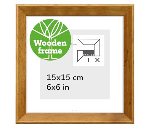 Pix FRAMES Bilderrahmen 15x15 cm - Kollektion Magic Nature - Fotorahmen aus Holz - Rahmen mit Scheiben aus acrylglas - quadratisch Rahmen - Modern Photo Frame - Honig Pix FRAMES Bilderrahmen 15x15 cm - Kollektion Magic Nature - Fotorahmen aus Holz - Rahmen mit Scheiben aus acrylglas - quadratisch Rahmen - Modern Photo Frame - Honig von Pix FRAMES