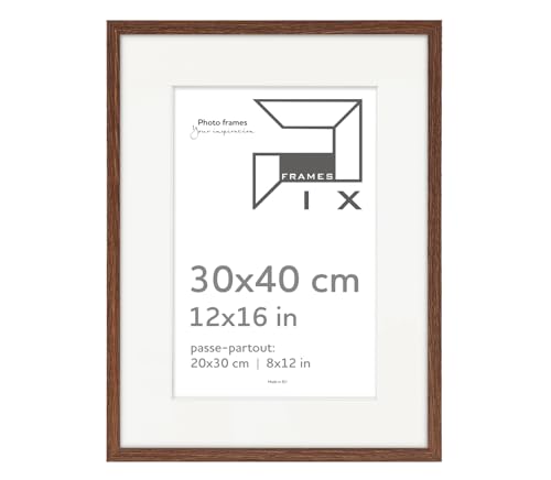 Pix FRAMES Bilderrahmen 30x40/20x30 cm - Holzrahmen mit Passepartout - Picture Frame - Holzbilderrahmen - Holz Bilderrahmen - Fotorahmen Dunkelbraun Pix FRAMES Bilderrahmen 30x40/20x30 cm - Holzrahmen mit Passepartout - Picture Frame - Holzbilderrahmen - Holz Bilderrahmen - Fotorahmen Dunkelbraun von Pix FRAMES