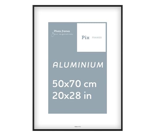 Pix FRAMES Bilderrahmen - Fotorahmen aus Aluminium - Scheiben aus acrylglas - Bilderrahmen zum Vertikalen und Horizontalen Aufhängen - Metallrahmen - Alu-Bilderrahmen - Frame - Schwarz - 50x70 cm Pix FRAMES Bilderrahmen - Fotorahmen aus Aluminium - Scheiben aus acrylglas - Bilderrahmen zum Vertikalen und Horizontalen Aufhängen - Metallrahmen - Alu-Bilderrahmen - Frame - Schwarz - 50x70 cm von Pix FRAMES
