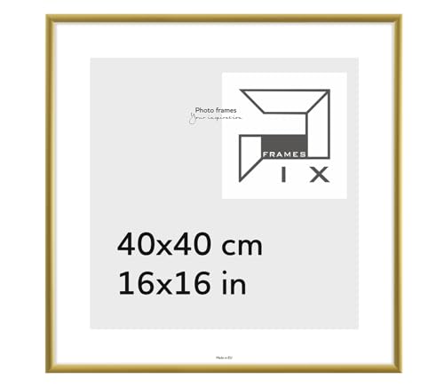 Pix FRAMES Bilderrahmen - Fotorahmen aus Aluminium - Scheiben aus acrylglas - quadratisch Bilderrahmen - Metallrahmen - Alu-Bilderrahmen - Frame - Gold - 40x40 cm Pix FRAMES Bilderrahmen - Fotorahmen aus Aluminium - Scheiben aus acrylglas - quadratisch Bilderrahmen - Metallrahmen - Alu-Bilderrahmen - Frame - Gold - 40x40 cm von Pix FRAMES