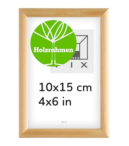 Pix FRAMES Bilderrahmen - Fotorahmen aus Holz - Rahmen mit Scheiben aus acrylglas - Rahmen zum Aufhängen und Aufstellen - Modern Photo Frame - 10x15 cm - Holz von Pix FRAMES
