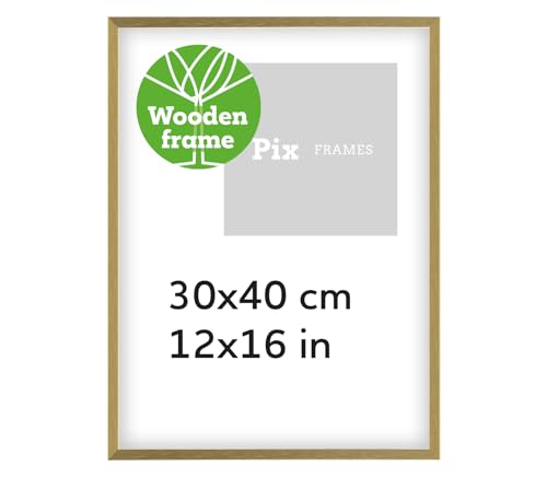 Pix FRAMES Bilderrahmen Holz - Holzrahmen mit Scheiben aus acrylglas - Picture Frame - Holzbilderrahmen - Holz Bilderrahmen - Fotorahmen 30x40 cm - Gold Pix FRAMES Bilderrahmen Holz - Holzrahmen mit Scheiben aus acrylglas - Picture Frame - Holzbilderrahmen - Holz Bilderrahmen - Fotorahmen 30x40 cm - Gold von Pix FRAMES