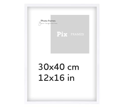 Pix FRAMES Bilderrahmen Holz - Holzrahmen mit Scheiben aus acrylglas - Picture Frame - Holzbilderrahmen - Holz Bilderrahmen - Fotorahmen 30x40 cm - Weiß Pix FRAMES Bilderrahmen Holz - Holzrahmen mit Scheiben aus acrylglas - Picture Frame - Holzbilderrahmen - Holz Bilderrahmen - Fotorahmen 30x40 cm - Weiß von Pix FRAMES