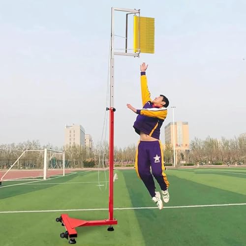 PixCy Vertikaler Sprungtester, eigenständiger vertikaler Sprungtrainer, Stabiler Fitness-Sprungmesstester, springendes Berührungstrainingsgerät, Volleyball-Sprungstester,1.7-3.2M-Yellow von PixCy