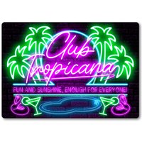 Club Tropicana Bar Schild Metall Achtziger 80Er Jahre Neon Cocktail Nachtclub Stil. Home Pub Shed Man Cave. Wham Pop. Verschiedene Größen Und Stile von PixPrintUK