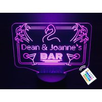 Personalisierte Led Neon Cocktail Flamingo Bar Schild Nachtlicht Achtziger 80Er Jahre. Home Mancave. Bunt Mit Fernbedienung & Usb Kabel Personalisierte Led Neon Cocktail Flamingo Bar Schild Nachtlicht Achtziger 80Er Jahre. Home Mancave. Bunt Mit Fernbedienung & Usb Kabel von PixPrintUK
