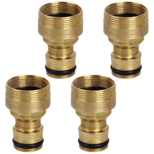 4 Stück Schlauchanschluss Wasserhahn - Universal Gartenschlauch Anschluss Wasserhahn Adapter, Messing Schlauchadapter,Wasserhahn Adapter,Schlauchkupplung,Schnellkupplung Adapters von Pixaro