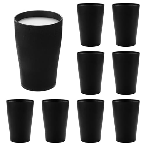 8 Stück Trinkbecher Schwarz - Wiederverwendbare Kaffeetassen Cup, Schwarz Espressobecher Plastikbecher,Kaffeetassen Plastikbecher,PP Zahnputzbecher, Unzerbrechlich Becher für Kaffee Tee Tassen Milch 8 Stück Trinkbecher Schwarz - Wiederverwendbare Kaffeetassen Cup, Schwarz Espressobecher Plastikbecher,Kaffeetassen Plastikbecher,PP Zahnputzbecher, Unzerbrechlich Becher für Kaffee Tee Tassen Milch von Pixaro
