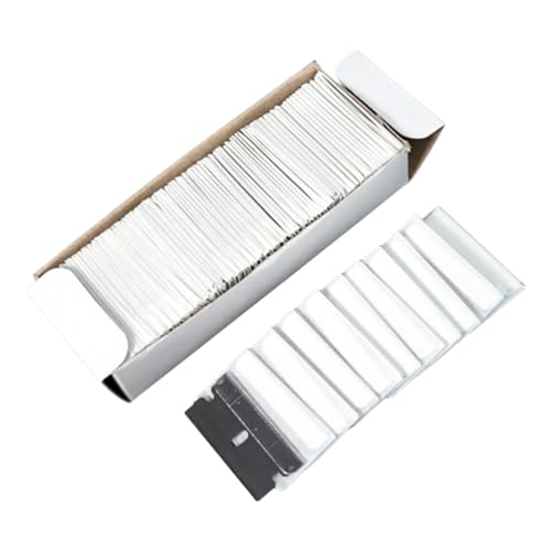 Ceranfeldschaber Klingen Ersatzklingen - 100 Stück Klingen Sicherheits Ceranfeldschaber Kohlenstoffstahl Safety Scraper, Universell Schaber klingen für Ceranfeld Schaber, Zeranfeldkratzer Ceranfeldschaber Klingen Ersatzklingen - 100 Stück Klingen Sicherheits Ceranfeldschaber Kohlenstoffstahl Safety Scraper, Universell Schaber klingen für Ceranfeld Schaber, Zeranfeldkratzer von Pixaro