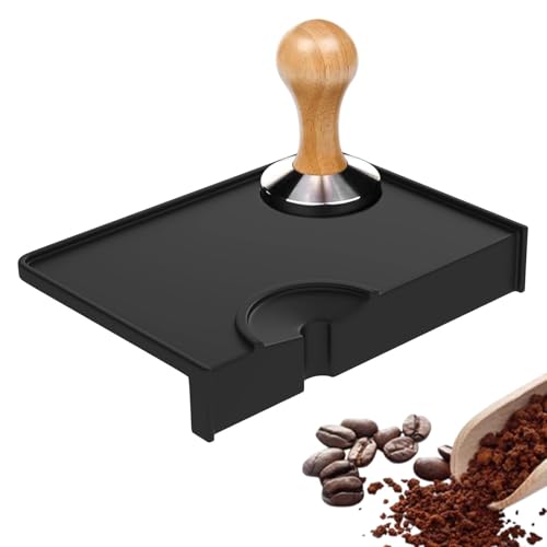 Pixaro Tampermatte Silikon mit Kantenschutz - Espresso Temper Matte,Tamping Matte Anti-Rutsch, Barista Zubehör, Kaffee Tamper Matte Stellplatz für Siebträger, 20.5 × 15 × 3.5 cm von Pixaro