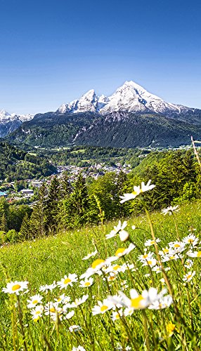 Hochwertige Fensterfolie - Bayerische Alpen im Sommer - 80 x 140 cm von Pixblick