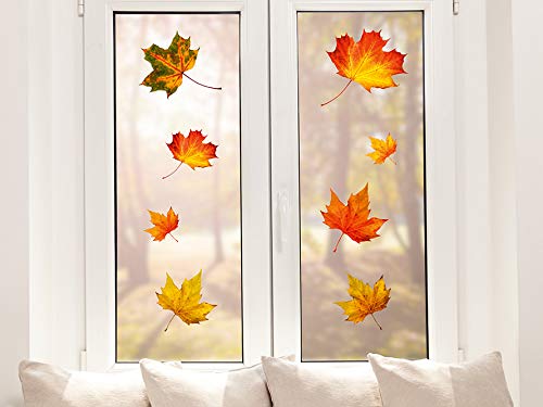Pixblick Fenstersticker - Herbstblätter I Made in Germany I Wiederverwendbar von Pixblick