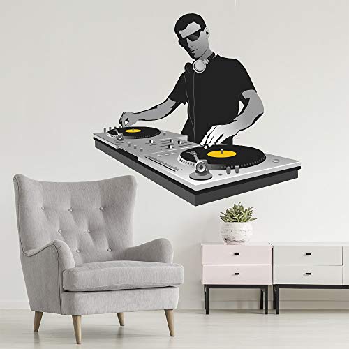 Pixblick Wandtattoo I DJ legt Musik auf I Selbstklebend von Pixblick