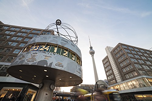 Pixblick - Weltzeituhr am Alexanderplatz in Berlin - Hochwertiges Wandbild - Aluminiumverbundplatte 30 x 20 cm von Pixblick