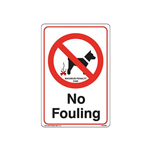 No Fouling Maximum Strafzeichen – Standard, 1,5 mm starrer Kunststoff, 150 mm x 200 mm – A5 von Pixel Widgets