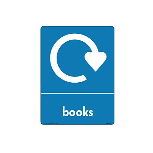Recycling-Bücher mit Logo-Schildern, selbstklebend, Vinyl, 150 mm x 200 mm, A5 von Pixel Widgets