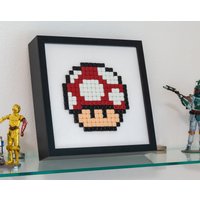 Super Mario - Pilz Pixel Glas Mosaik Wandbild von PixelMakersDE