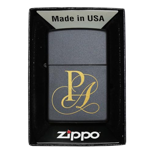 Feuerzeug Zippo mit Initialen Gravur | Sturmfeuerzeug mit Initialen oder Namee | Zippo personalisiert, Feuerzeug mit Gravur von Pixelstudio