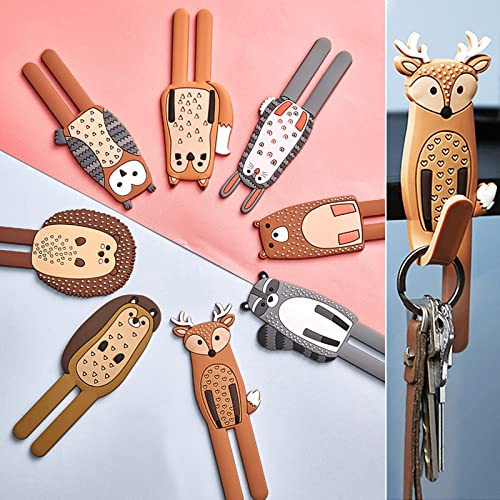 Pixelstudio Lustige Magnet Haken mit Tieren Magnete Kühlschrank Kinder Set Aufhänger Haken magnetisch 8 Stück von Pixelstudio