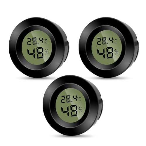 Pixelure 3PCS Thermometer Hygrometer Innen Raumthermometer Mini LCD Digital Temperatur und Luftfeuchtigkeitsmesser innen Thermometer Zimmerhygrometer für Babyzimmer Arbeitszimmer Weinkeller von Pixelure