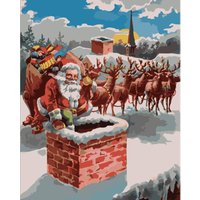 Malen Nach Zahlen Diy Ölgemälde Auf Leinwand 40 X 50 cm Für Größere Kinder Oder Erwachsene - Als Geschenk Haus Deko Weihnachtsmann Malen Nach Zahlen Diy Ölgemälde Auf Leinwand 40 X 50 cm Für Größere Kinder Oder Erwachsene - Als Geschenk Haus Deko Weihnachtsmann von PixfixArtStudio