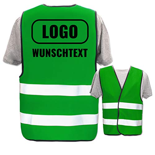 Hochwertige Warnweste direkt selber gestalten * eigener Aufdruck mit Text Logos Grafiken Designs, Position & Druckart:Rücken/Standard-Druck, Farbe & Größe:Grün/Größe M/L Hochwertige Warnweste direkt selber gestalten * eigener Aufdruck mit Text Logos Grafiken Designs, Position & Druckart:Rücken/Standard-Druck, Farbe & Größe:Grün/Größe M/L von PixiPrints.com