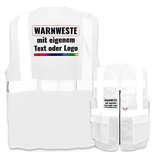 Warnweste mit Reißverschluss und Taschen * Druck auf Rücken + Front/Premium-Druck * Farbe & Größe: Weiß/Größe XL * Aufdruck selbst gestalten * Bedruckt mit Design Foto Text Logo Warnweste mit Reißverschluss und Taschen * Druck auf Rücken + Front/Premium-Druck * Farbe & Größe: Weiß/Größe XL * Aufdruck selbst gestalten * Bedruckt mit Design Foto Text Logo von PixiPrints.com