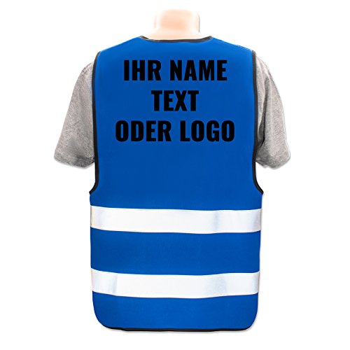 Warnweste selbst gestalten mit eigenem Aufdruck * Bedruckt mit Name Text Bild Logo Firma, Position & Druckart:Rücken/Premium-Druck, Farbe & Größe:Blau/Größe 3XL/4XL Warnweste selbst gestalten mit eigenem Aufdruck * Bedruckt mit Name Text Bild Logo Firma, Position & Druckart:Rücken/Premium-Druck, Farbe & Größe:Blau/Größe 3XL/4XL von PixiPrints.com