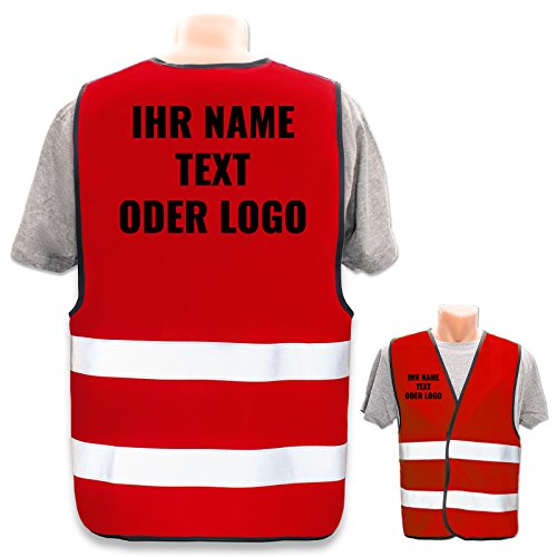Warnweste selbst gestalten mit eigenem Aufdruck * Bedruckt mit Name Text Bild Logo Firma, Position & Druckart:Rücken + Front/Premium-Druck, Farbe & Größe:Rot/Größe 3XL/4XL Warnweste selbst gestalten mit eigenem Aufdruck * Bedruckt mit Name Text Bild Logo Firma, Position & Druckart:Rücken + Front/Premium-Druck, Farbe & Größe:Rot/Größe 3XL/4XL von PixiPrints.com