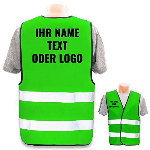Warnweste selbst gestalten mit eigenem Aufdruck * Bedruckt mit Name Text Bild Logo Firma, Position & Druckart:Rücken + Front/Standard-Druck, Farbe & Größe:Neon Grün/Größe XL/XXL Warnweste selbst gestalten mit eigenem Aufdruck * Bedruckt mit Name Text Bild Logo Firma, Position & Druckart:Rücken + Front/Standard-Druck, Farbe & Größe:Neon Grün/Größe XL/XXL von PixiPrints.com